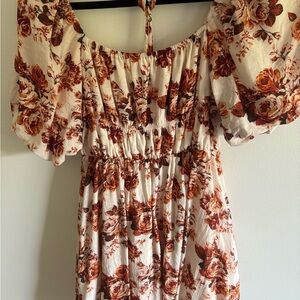 Elegant Floral Long Sleeve Dress